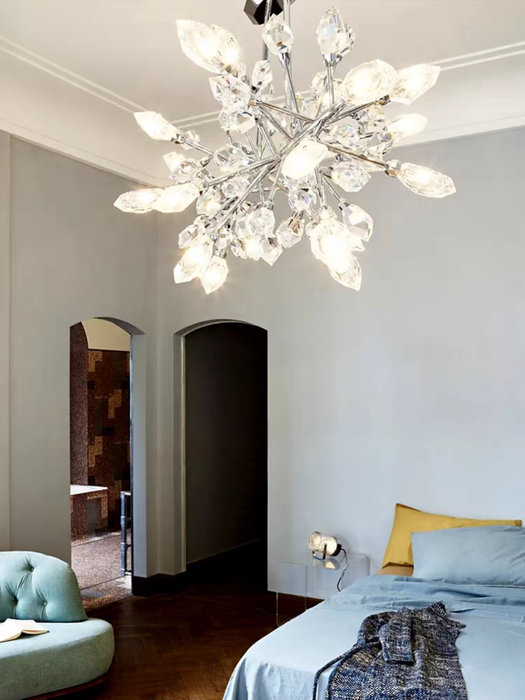 Luxury Linear Crystal Fruit Chandelier for Low Ceiling