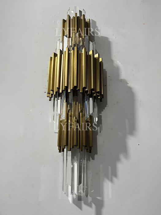 Modern 3-Tiered Crystal Wall Light