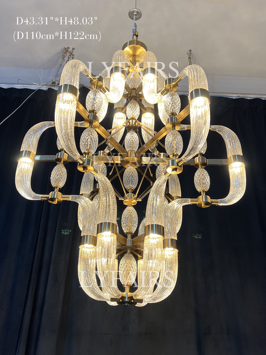 Modern Art Glass Chandelier for Living Room/Dining Room/Kitchen Island/Bedroom