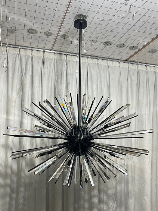 Modern Black/Brass/Chrome Sputnik Chandelier for Living Room/Bedroom