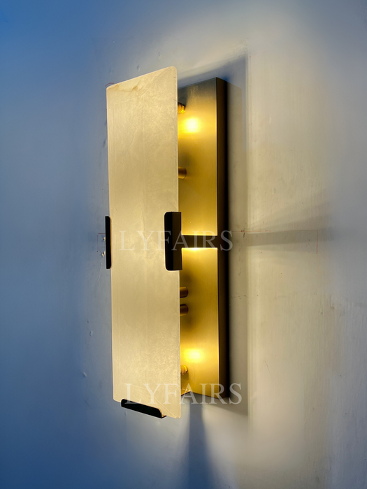 Modern Rectangular Alabaster Wall Lamp