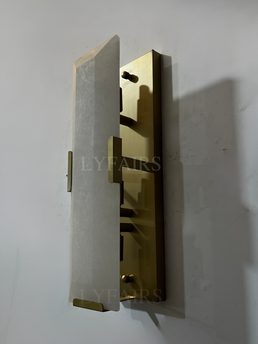 Modern Rectangular Alabaster Wall Lamp