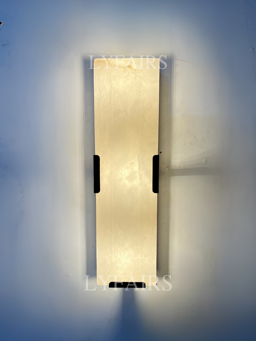 Modern Rectangular Alabaster Wall Lamp