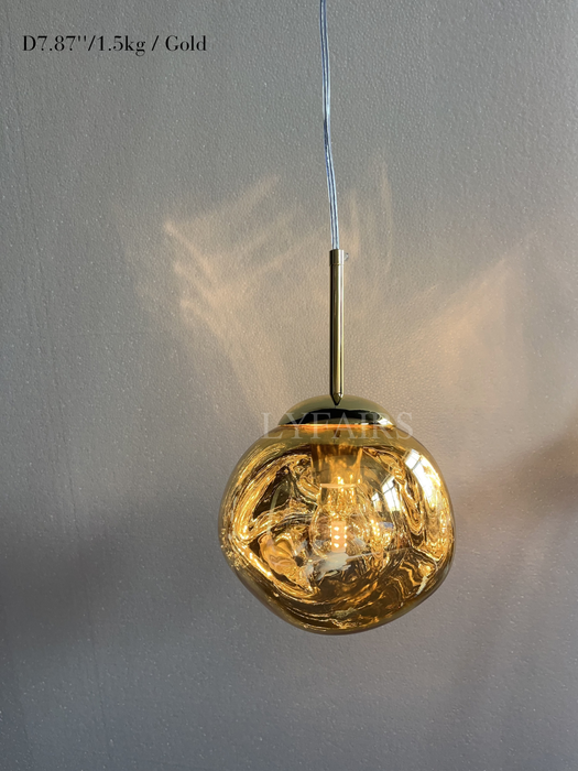 Iluminación colgante moderna de forma especial de vidrio de roca