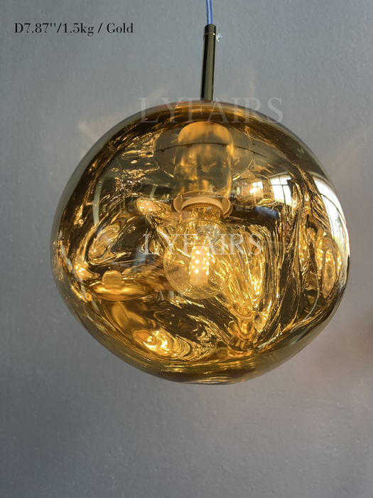 Iluminación colgante moderna de forma especial de vidrio de roca