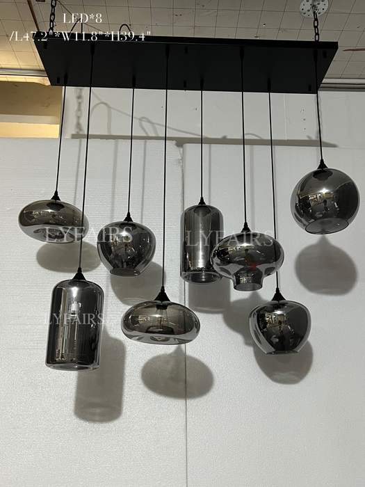 Lámpara de cristal moderna, modelos de diseño, cafetería, comedor, mesa, lámpara escandinava