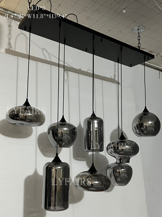 Lámpara de cristal moderna, modelos de diseño, cafetería, comedor, mesa, lámpara escandinava