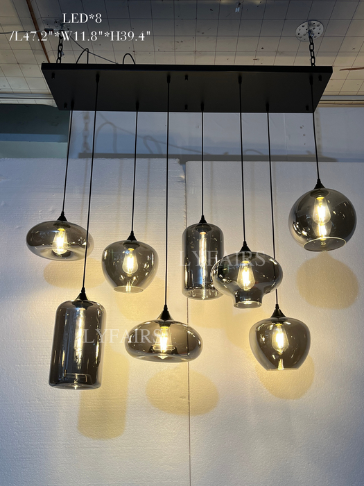 Lámpara de cristal moderna, modelos de diseño, cafetería, comedor, mesa, lámpara escandinava