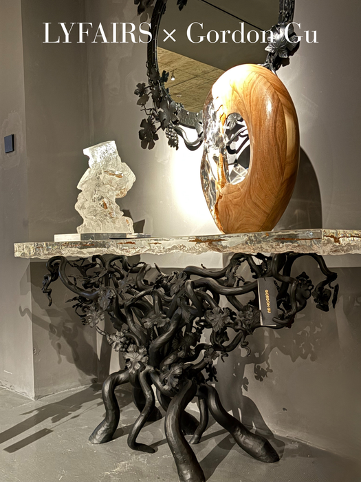 LYFAIRS_x_GORDON_GU_BODEGA_Rectangular_Clacier Crystal_Console with B lack Grapevine Leg