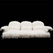 LYFAIRS x GORDON GU Bodega 2/3 seater Sofa with white fur and black grapevine leg for the living room