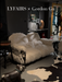 LYFAIRS x GORDON GU Bodega 2/3 seater Sofa with white fur and black grapevine leg for the living room
