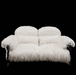 LYFAIRS x GORDON GU Bodega 2/3 seater Sofa with white fur and black grapevine leg for the living room