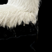 LYFAIRS x GORDON GU Bodega Armrest Dining Chair with White Fur and Black Grapevine Leg