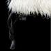 LYFAIRS x GORDON GU Bodega Armrest Dining Chair with White Fur and Black Grapevine Leg