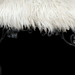 LYFAIRS x GORDON GU Bodega Armrest Dining Chair with White Fur and Black Grapevine Leg