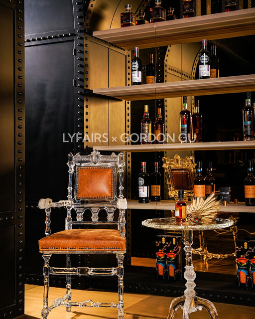 LYFAIRS x GORDON GU Classic Paris Art Clacier Crystal Chair