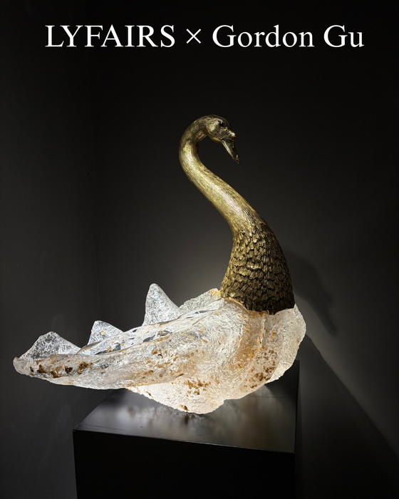 LYFAIRS x GORDON GU Swan Mystique Sculpture (Large-Brass Neck Version)
