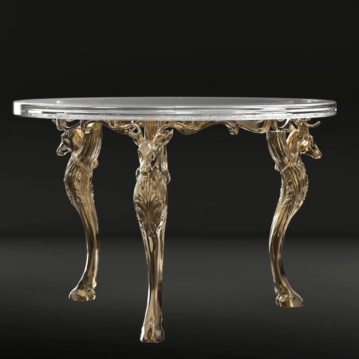 LYFAIRS x GORDON GU Western Bronze Deer Dining Table