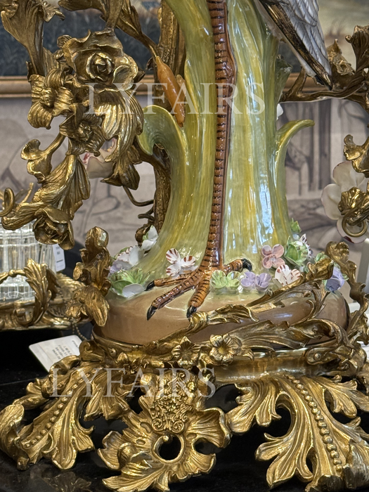 LYFAIRS × FH&Home Avian Melody Chinoiserie Crystal Fringed Table Lamp