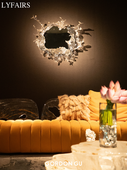 Diseñador Original Art Ice Mirror Lámpara de pared Princesa Magic Mirror Light para baño / vestidor Mujeres Dormitorio Iluminación Espejo de baño