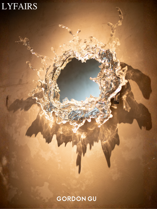 Diseñador Original Art Ice Mirror Lámpara de pared Princesa Magic Mirror Light para baño / vestidor Mujeres Dormitorio Iluminación Espejo de baño