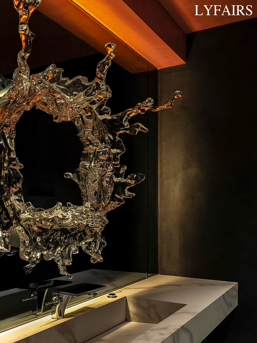 Diseñador Original Art Ice Mirror Lámpara de pared Princesa Magic Mirror Light para baño / vestidor Mujeres Dormitorio Iluminación Espejo de baño