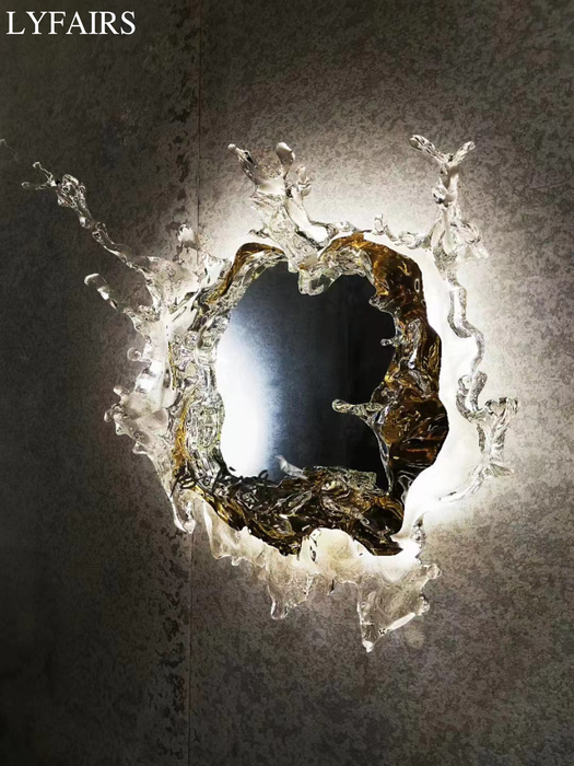 Diseñador Original Art Ice Mirror Lámpara de pared Princesa Magic Mirror Light para baño / vestidor Mujeres Dormitorio Iluminación Espejo de baño