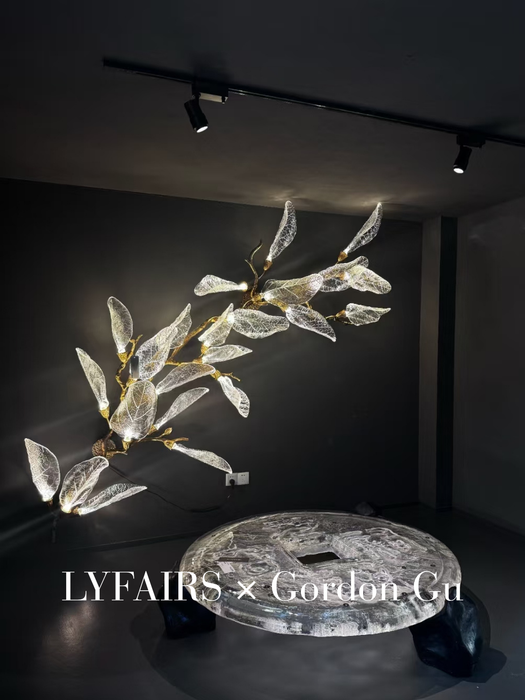 Creative Bionic Resin Leaves Wall Lamp
