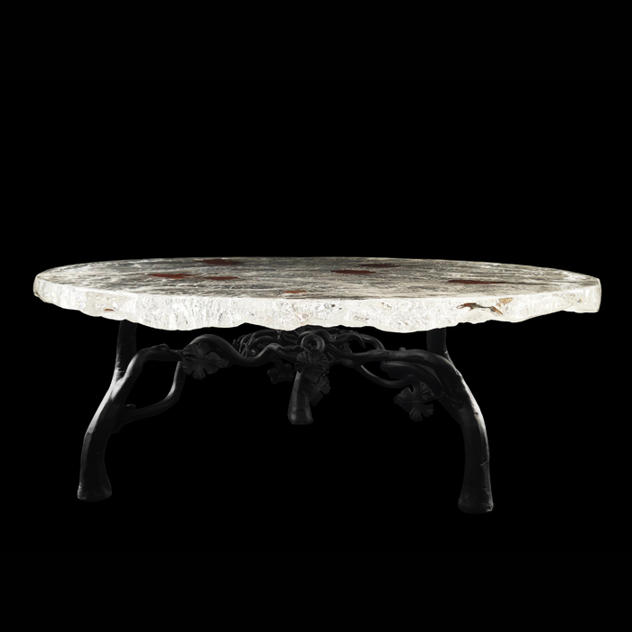 LYFAIRSxGORDON_GU_Bodega_Tea_Table With Glacier Crystal Top and Black Grapevine Leg for Living Room