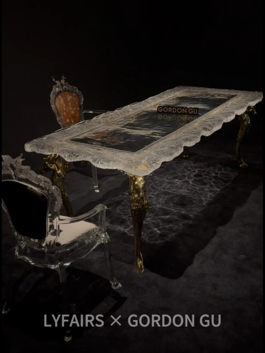 LYFAIRSxGORDON_GU_Western_Bronze_Deer_Glacier Crystal_Dining_Table