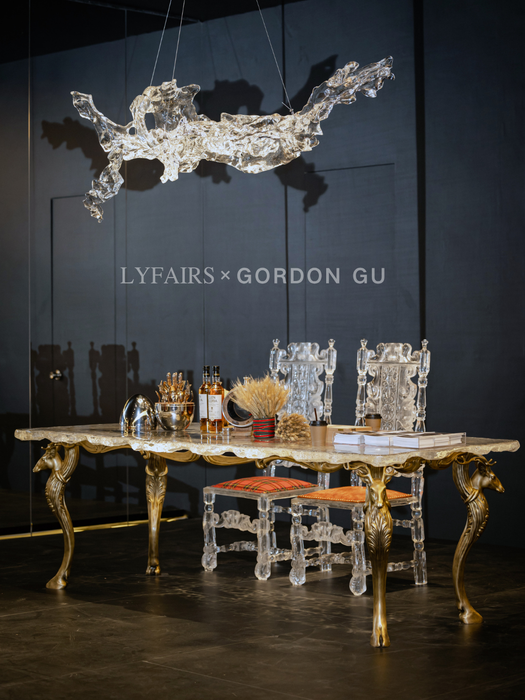 LYFAIRSxGORDON_GU_Western_Bronze_Deer_Glacier Crystal_Dining_Table