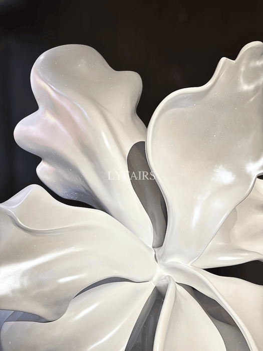 Large White Flower-Shaped Sculpture