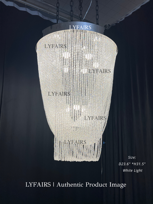 Lampadario di cristallo di lusso da incasso a soffitto