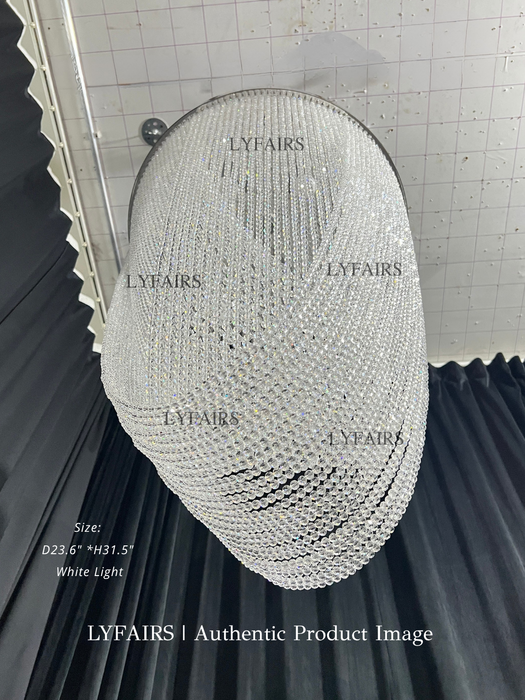 Lampadario di cristallo di lusso da incasso a soffitto