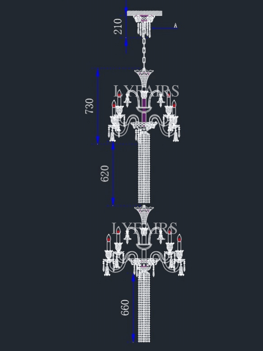 Luxury Dual-Tier Palace Crystal Chandelier