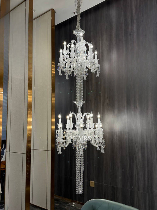 Luxury Dual-Tier Palace Crystal Chandelier