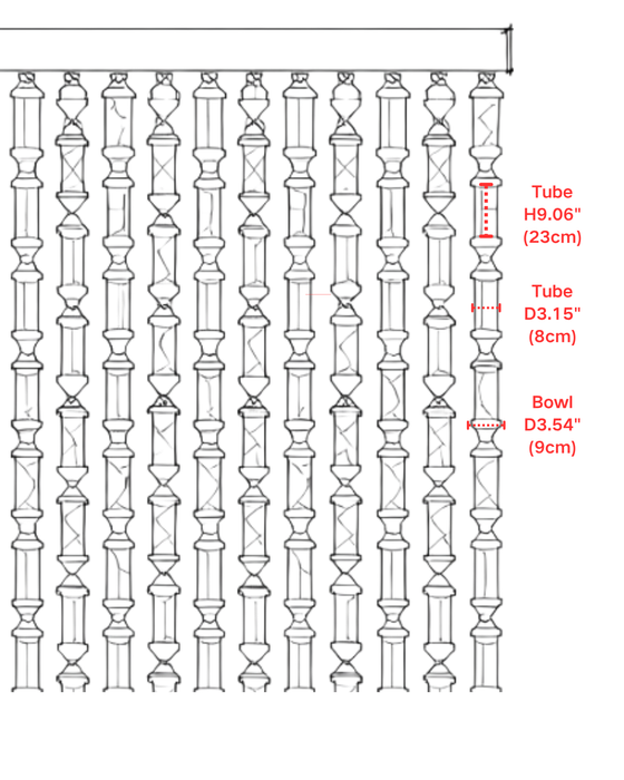 Luxury Textured Acrylic Rod Partition