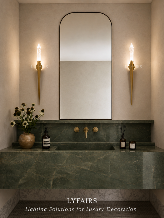 Luxury Torch Crystal Wall Lamp