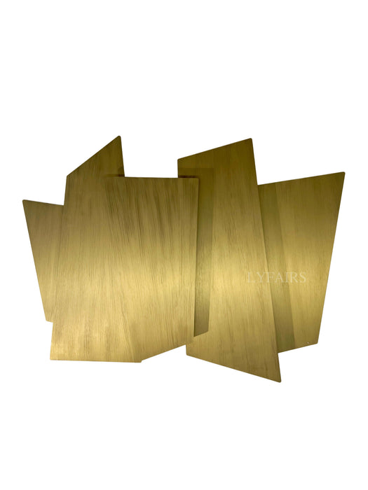 Luxury Irregular Stainless Steel Wall Decor Geometric Art in Gold
