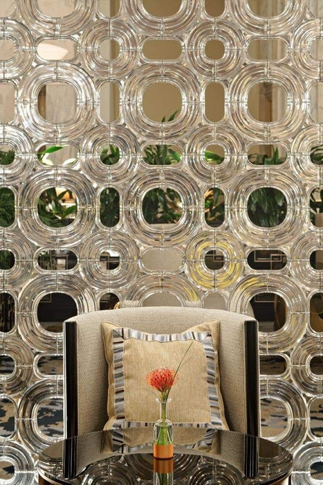 Luxury Modern Glass Geometric Decorative Partition Panel