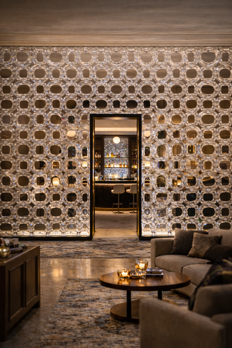 Luxury Modern Glass Geometric Decorative Partition Panel