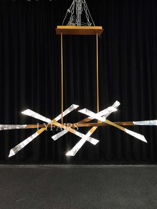 Luxury Sputnik/Linear Crystal Chandelier for Living Room/Dining Room/Bedroom