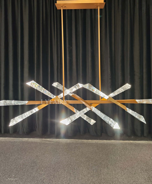 Luxury Sputnik/Linear Crystal Chandelier for Living Room/Dining Room/Bedroom
