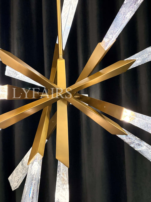 Luxury Sputnik/Linear Crystal Chandelier for Living Room/Dining Room/Bedroom