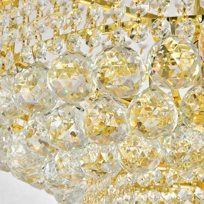 Luxury French Empire Chandelier for Villa Hall Ceiling Three-layers Crystal Light for Hotel Lobby