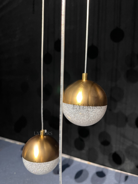 Minimalist Floating Acrylic Ball Chandelier