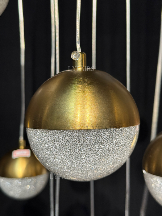 Minimalist Floating Acrylic Ball Chandelier