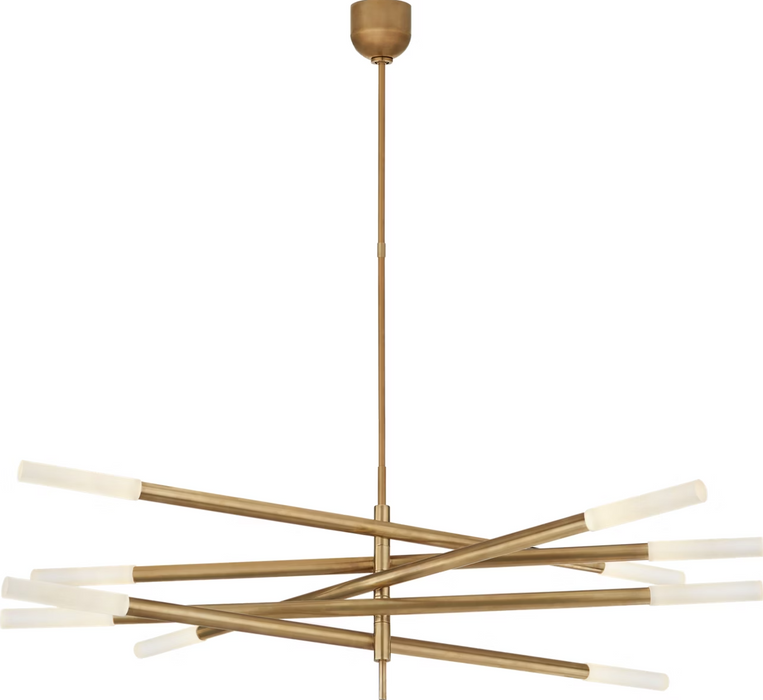 Minimalist 8/10 Light Articulating Chandelier in Brass/Polished Chrome/Bronze Finish