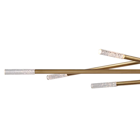 Minimalist 8/10 Light Articulating Chandelier in Brass/Polished Chrome/Bronze Finish