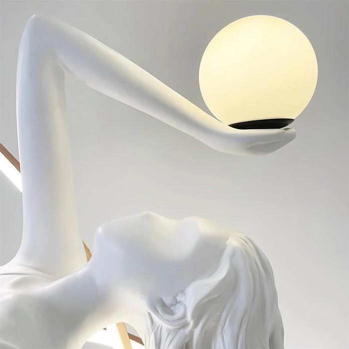 White Goddess Statue Floor Lamp